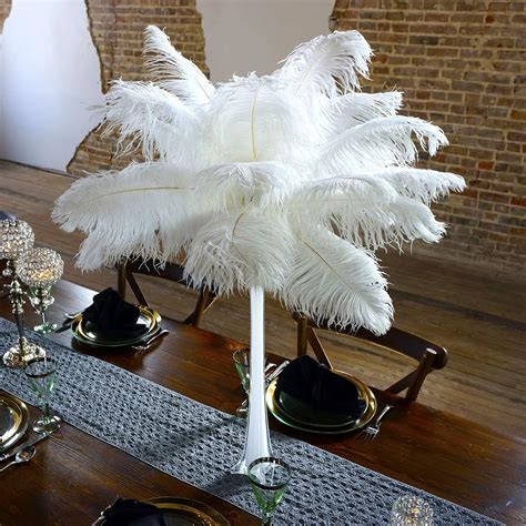 Eiffel Tower Vase With Ostrich Feathers