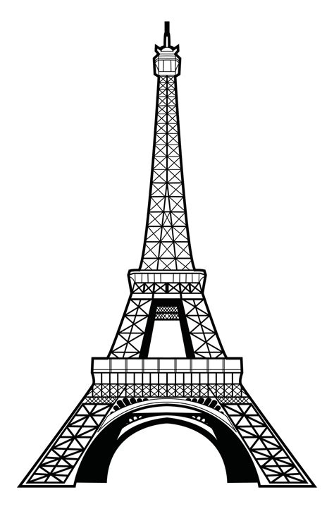 eiffel tower vector drawing