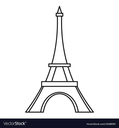 eiffel tower vector outline