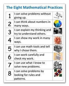 Eight Mathematical Practices Printables