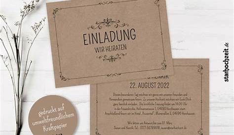 Einladungskarten - Hochzeit | Einladung | Vintage - ein Designerstück