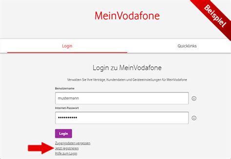 einloggen bei mein vodafone