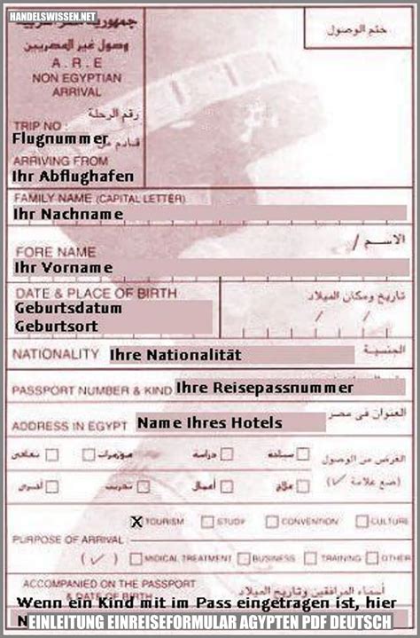 Einreiseformular Ägypten Pdf Deutsch