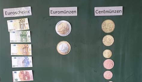 Geld: Euro & Cent_ Lernposter | Rechnen mit geld, Geld, Euro