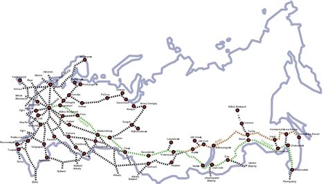 Eisenbahnnetz Russland Karte