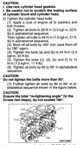 Ej25 Head Bolt Torque Sequence