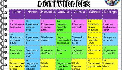 CALENDARIO DE ACTIVIDADES.