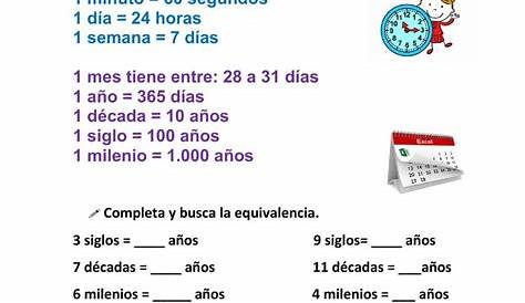 Horas, minutos y segundos Idioma: español (o castellano) Curso/nivel
