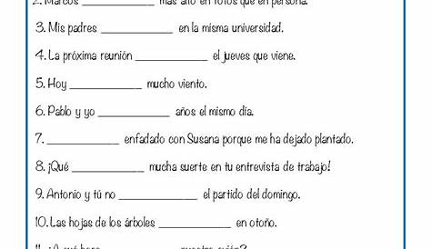 verbo:persona y número - Interactive worksheet | Texts, School subjects