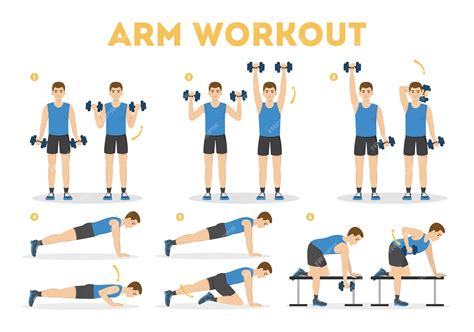 ejercicios con pesas para brazos hombres
