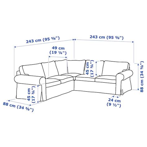 Famous Ektorp Corner Sofa Dimensions With Low Budget