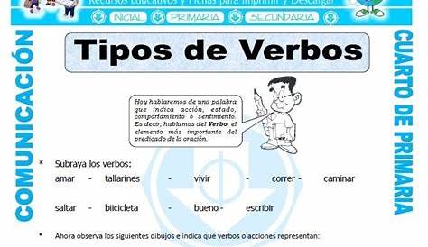 Colección de fichas para trabajar los verbos en primaria – Imagenes