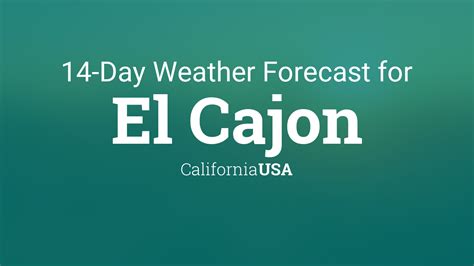 el cajon monthly weather forecast
