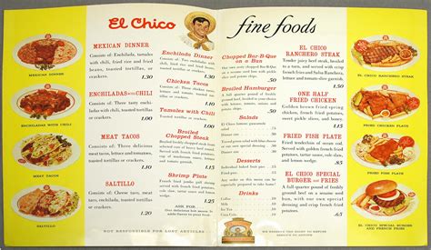 El Chico Menu