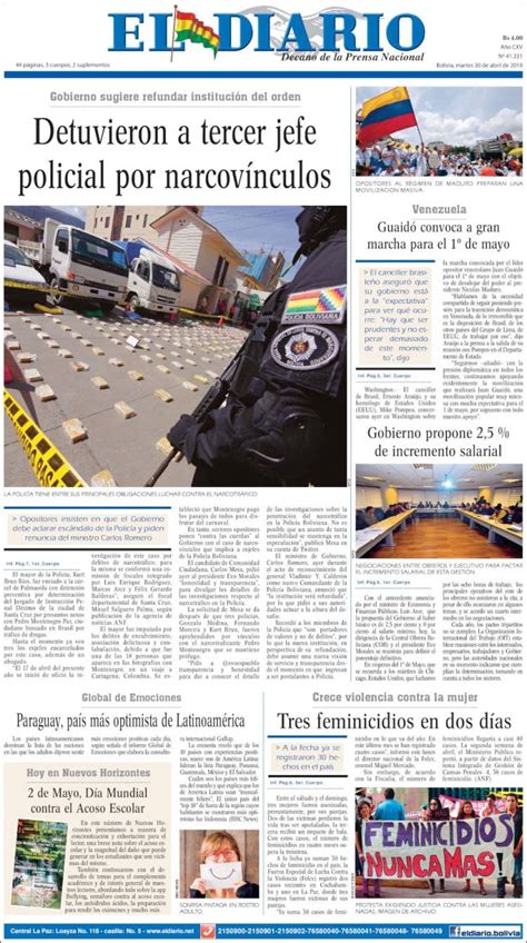 el diario bolivia hoy