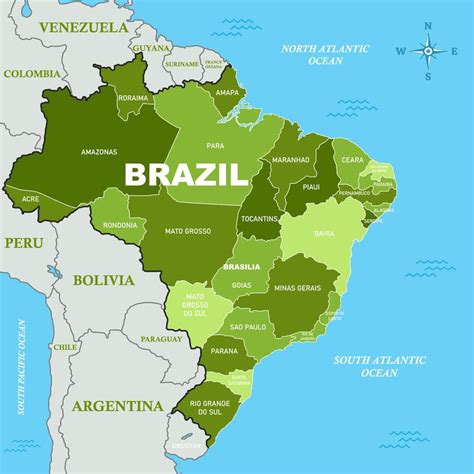 el mapa de brasil