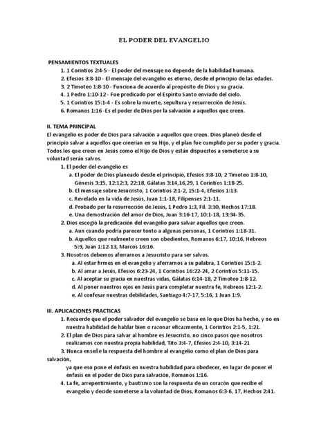 Topics El Poder Del Evangelio Sermones