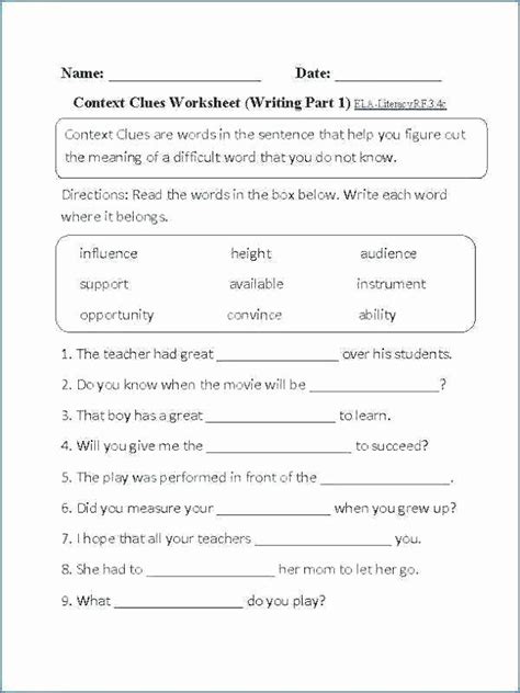 ela worksheets 8th grade pdf