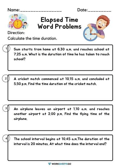 Elapsed Time Word Problems Ixl