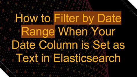 Elasticsearch Filter Column