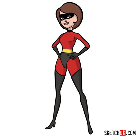 Elastigirl Face Drawing