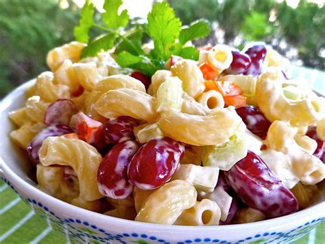 elbow macaroni and kidney bean salad