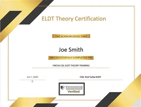 eldt certificate online