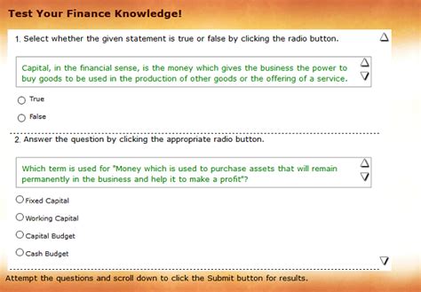 Elearning Quiz Examples