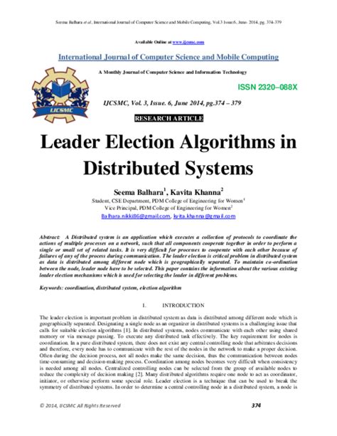election algorithm in distributed system pdf