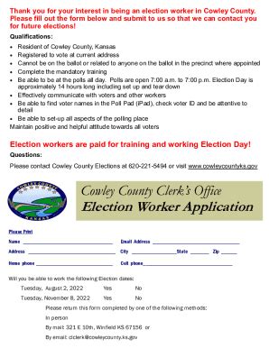 election poll worker application