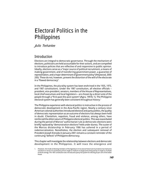 electoral system in the philippines essay