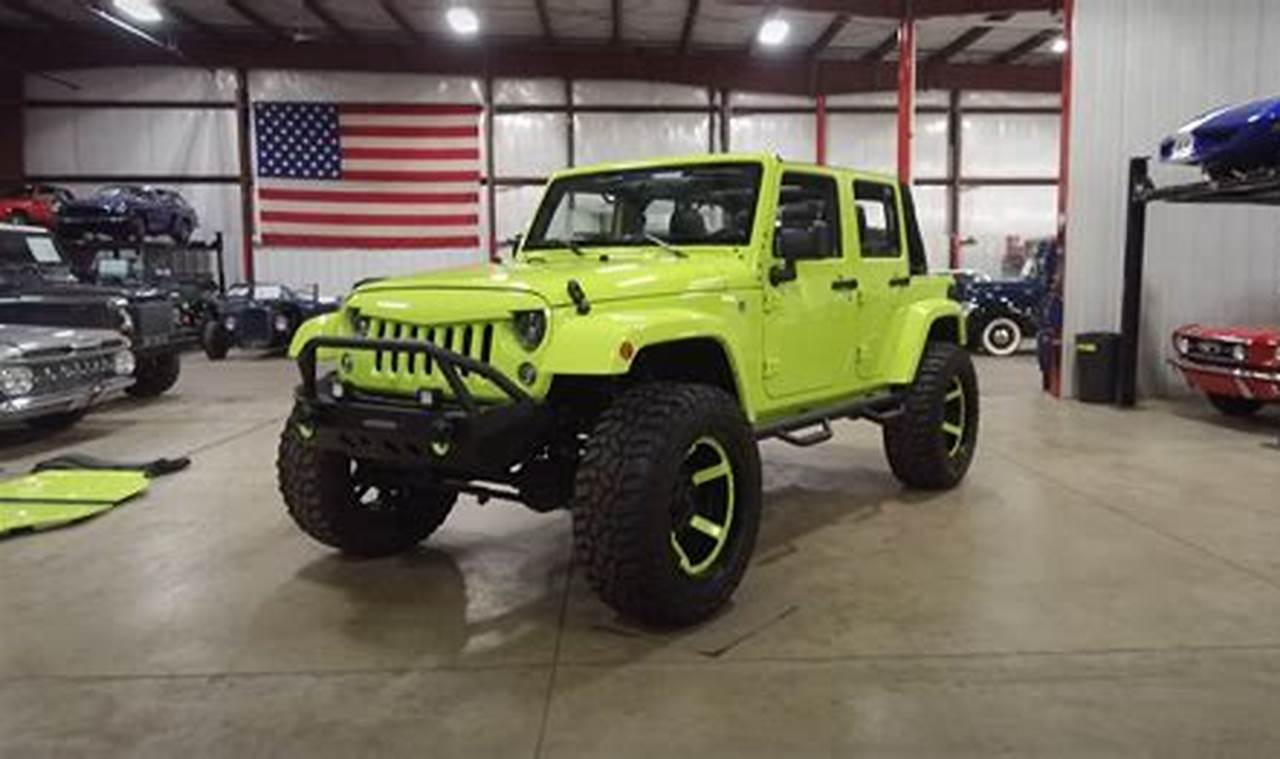 electric lime green jeep wrangler for sale