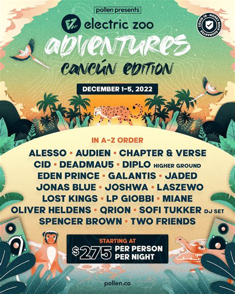 Electric Zoo Adventures Cancún 2022 Lineup
