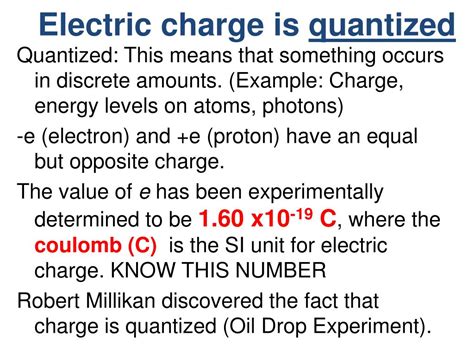 electric charge is quantized explain