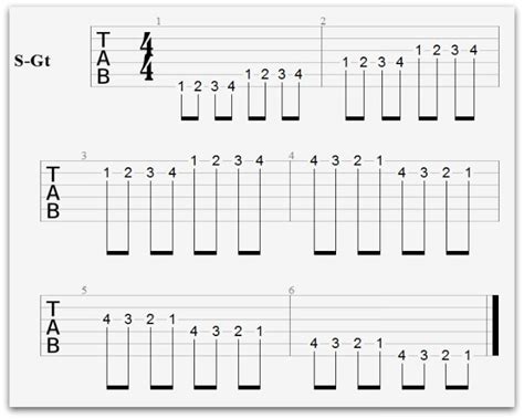 Electric Guitar Exercises Tab