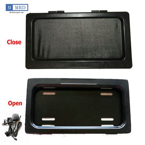 electric license plate frame shutter curtain