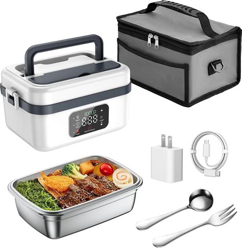 Rechargeable Portable Electric Heating Lunch Box 110v/220v Bpa Free 2