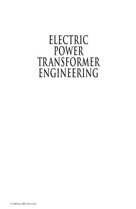 electric power transformer engineering pdf