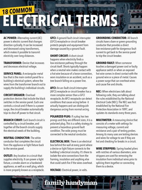 Electric Terminology