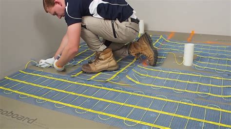 electric underfloor heating mat installation