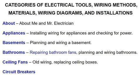 Electrical Categories