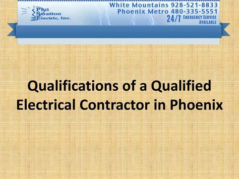 Electrical Contractor Qualifications