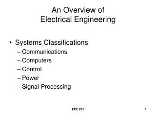Electrical Engineering Overview