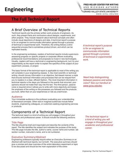 electrical engineering technical report example pdf