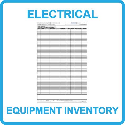 Electrical Inventory List Excel