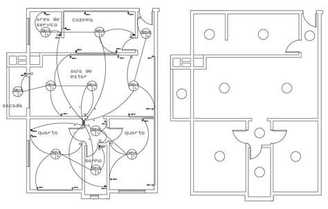 Electrical layout plan dwg file Cadbull