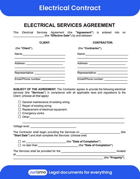 Electrical Maintenance Contract Pdf