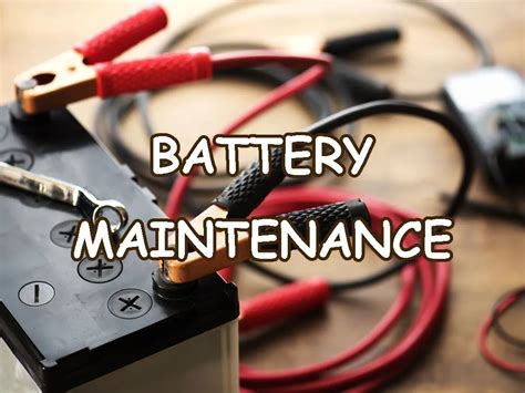 Electrical Maintenance Of Battery