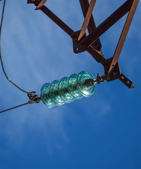electrical power pole line glass insulator