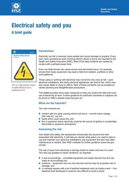 Electrical Safety Brief